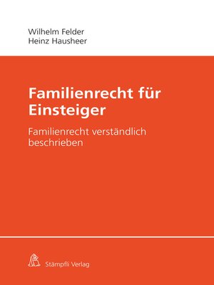 cover image of Familienrecht für Einsteiger